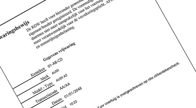 Waarom is het vrijwaringsbewijs belangrijk bij het verkopen van je auto?